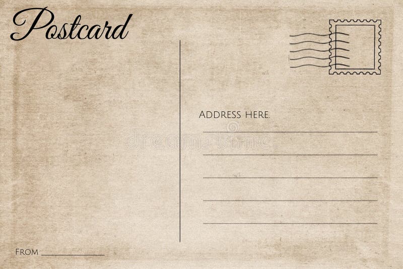 Backside of blank postcard with dirty stain royalty free illustration Backside of blank postcard with dirty stain royalty free illustration