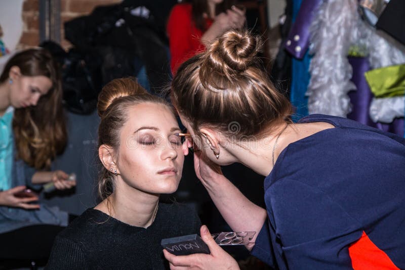 Backstage and Make-up before Fashion Performance Art Chaos in Ni ...