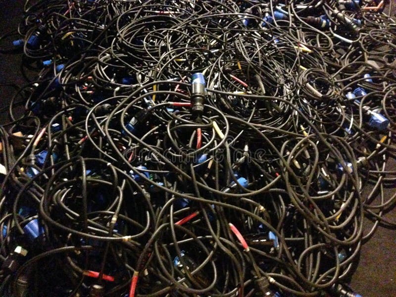 Backstage Technician Nightmare Lighting Electrician Engineer Stagehand Power Cable Pat Test stock photography Backstage Technician Nightmare Lighting Electrician Engineer Stagehand Power Cable Pat Test stock photography