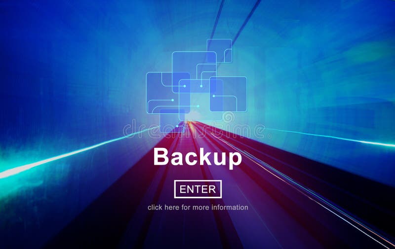 Backup Data Storage Restore Database Concept vector illustration