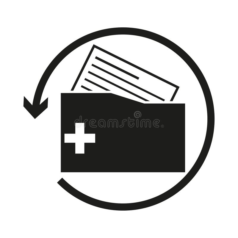 Backup and reset folder icon. Vector illustration. EPS 10. stock illustration
