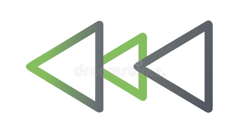 A universal vector icon representing backward skip or rewind functionality, typically used in media players or content navigation. This clean and recognizable design is essential for UI UX, indicating the option to go back to a previous track, section, or step in digital applications, vector design Generative AI. Go to option vectors