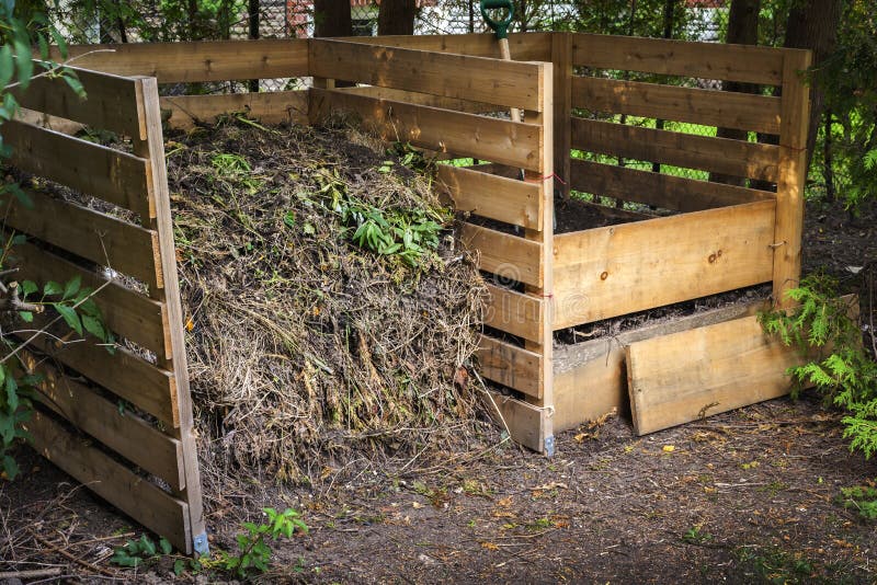 Backyard compost bins stock photo. Image of homemade 