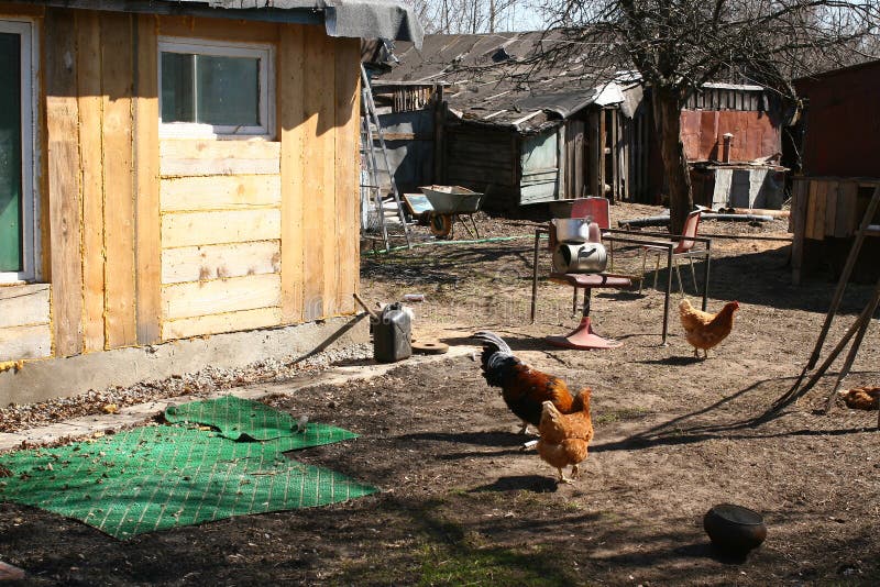 Backyard, Decayed Russian Village royalty free stock photos Backyard, Decayed Russian Village royalty free stock photos