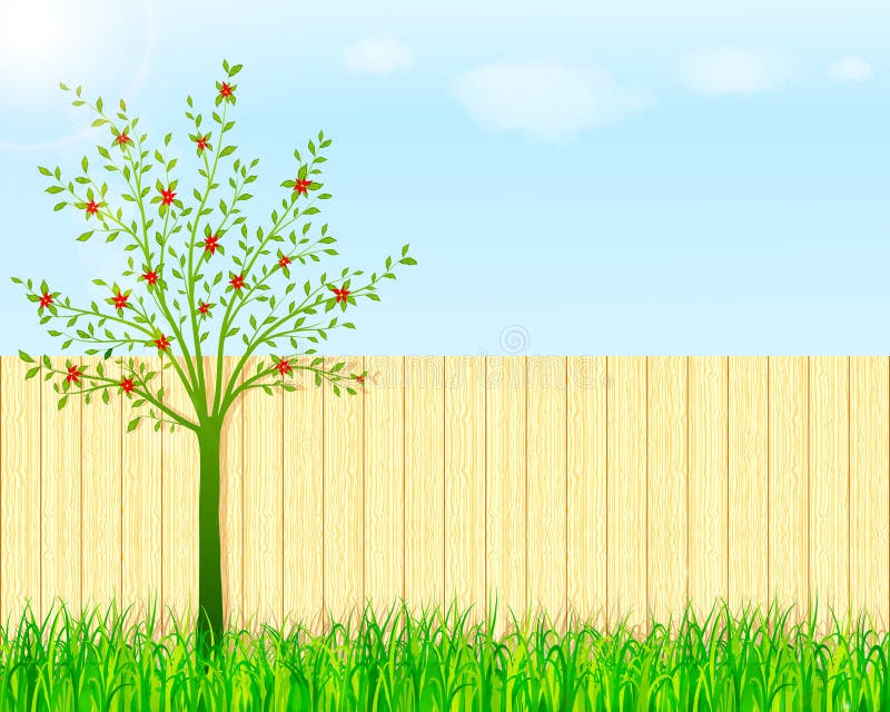 Backyard garden background stock vector. Illustration of graphic - 68114991