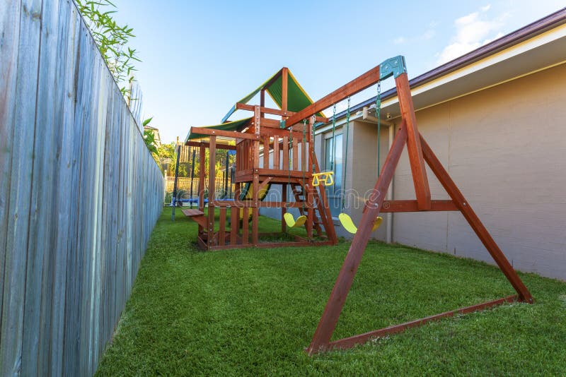 smaller wooden outdoor playsets with no swings