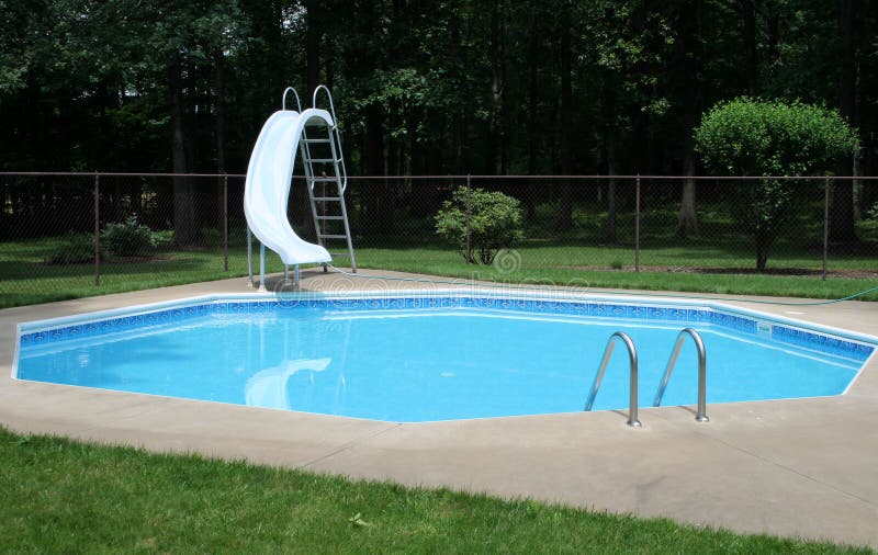 Backyard Pool royalty free stock photography