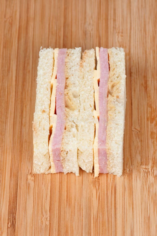 Bacon and Cheese Finger Sandwich Stock Image Image of white