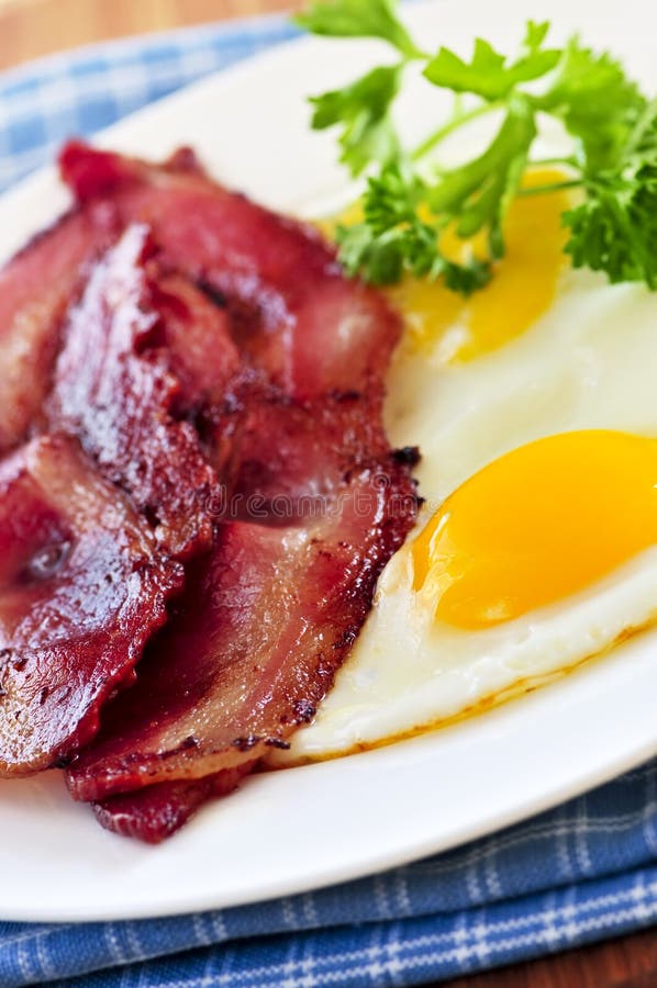 Bacon and eggs stock photo. Image of grease, plate, bacon 8120438