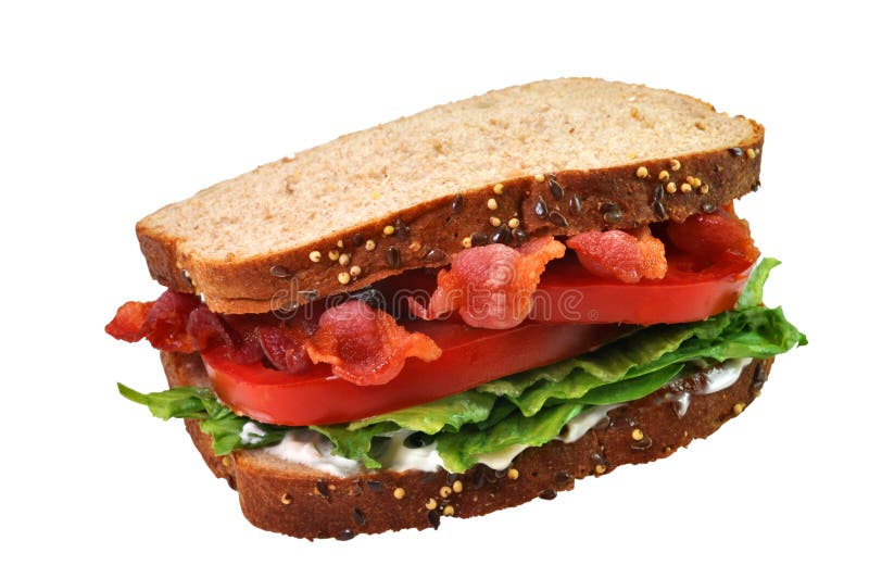 Bacon, Sla, en de Sandwich van de Tomaat stock foto's Bacon, Sla, en de Sandwich van de Tomaat stock foto's
