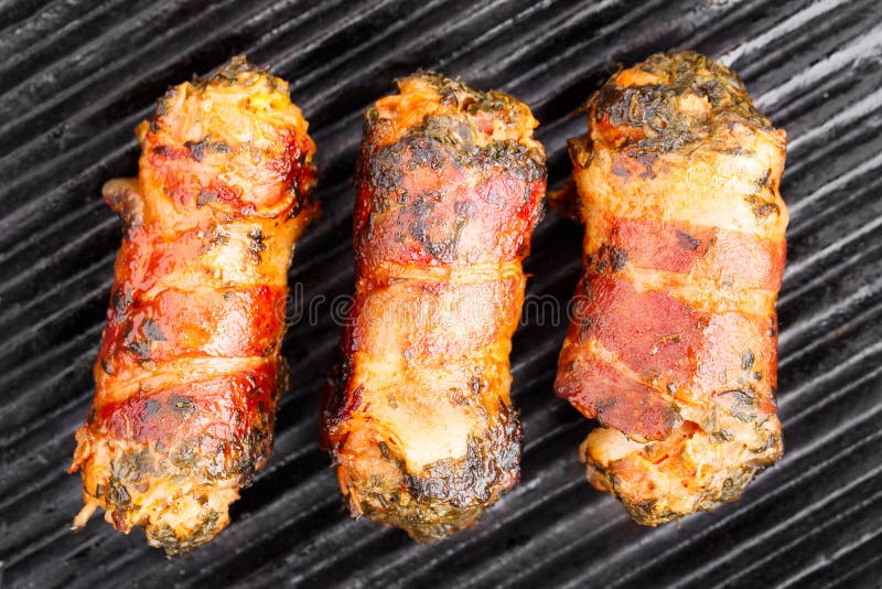 Bacon wrapped cutlet stock image. Image of bacon, tasty 35695449