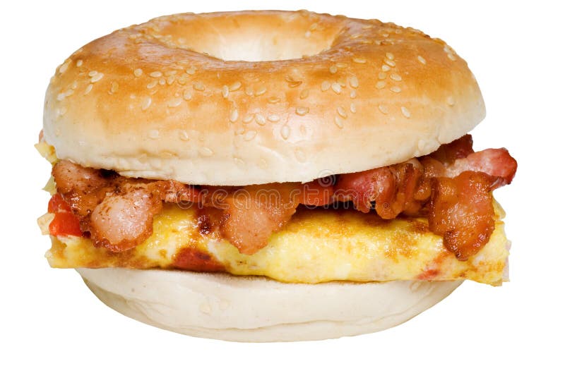 baconbagelclosen isolerade upp omelettsmörgåsen arkivbild baconbagelclosen isolerade upp omelettsmörgåsen arkivbild