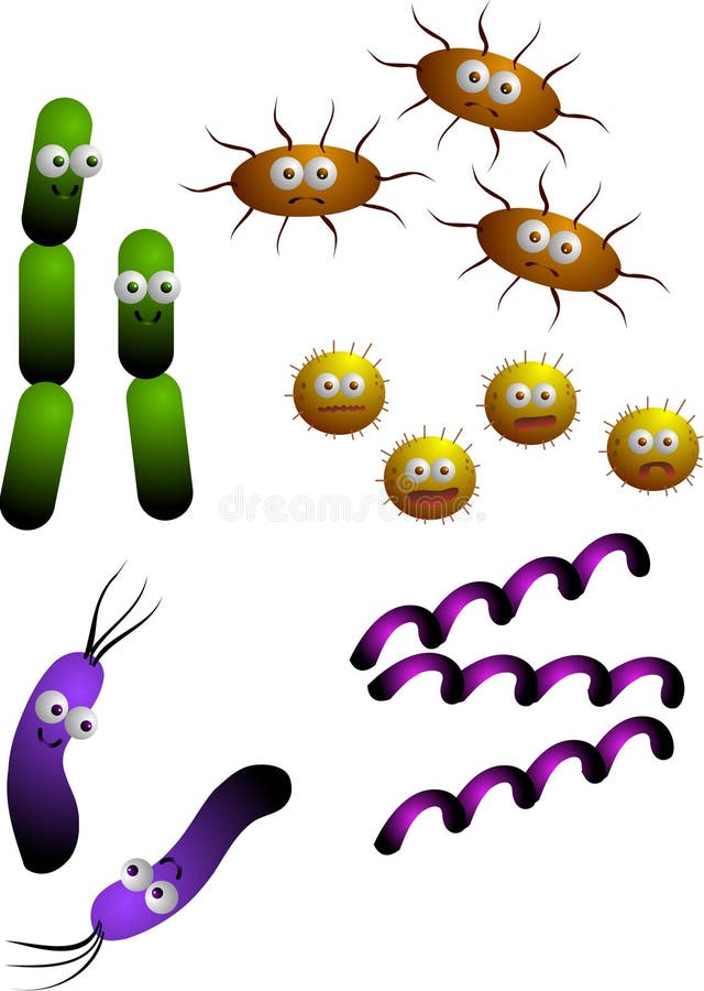 Vektor illustrationen Vielfalt aus malerei-design Bakterien.