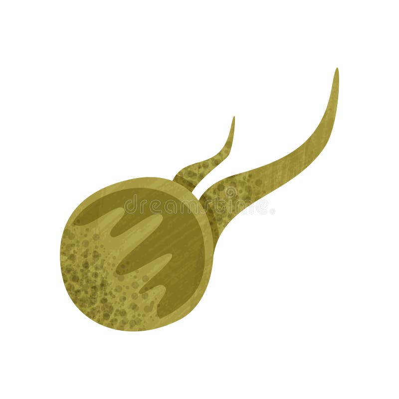Bacterias redondas verdes con el flagelo Pequeña célula biológica Microorganismo peligroso Icono plano del vector con textura libre illustration Bacterias redondas verdes con el flagelo Pequeña célula biológica Microorganismo peligroso Icono plano del vector con textura libre illustration