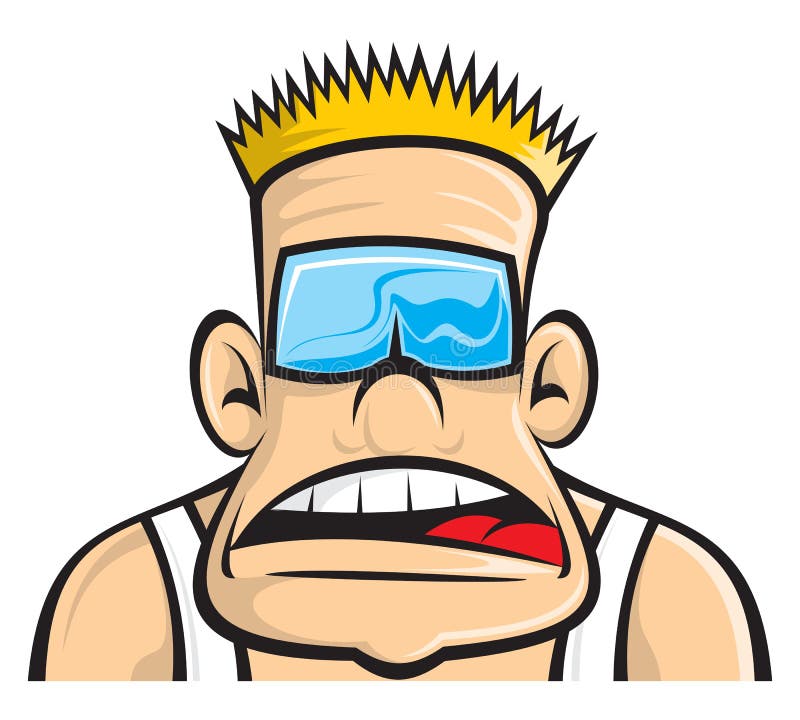 Clipart Of Bad Boy Muscle Man