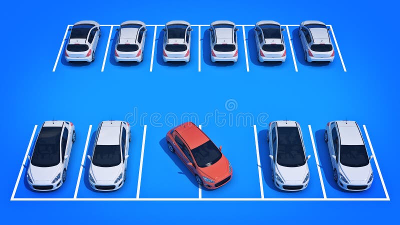 Premium Vector  Bad parking wrongly parked car illustration vector top view