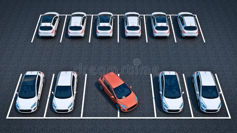 Premium Vector  Bad parking wrongly parked car illustration vector top view