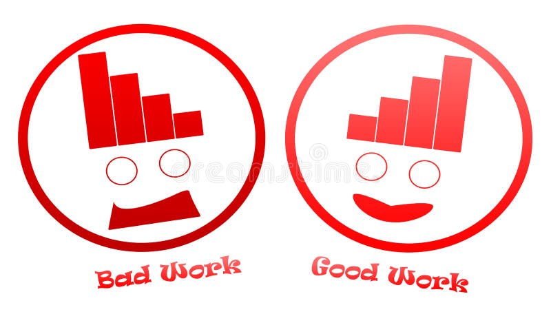 Bad And Good Work Icons