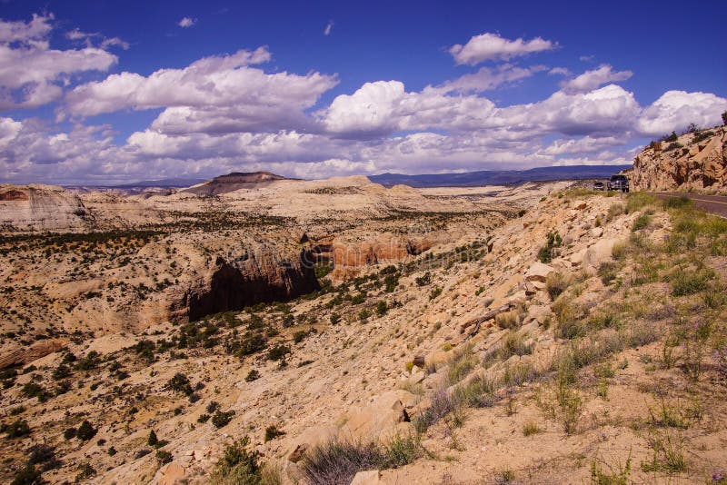 Bad-lands et canyons de grès images stock