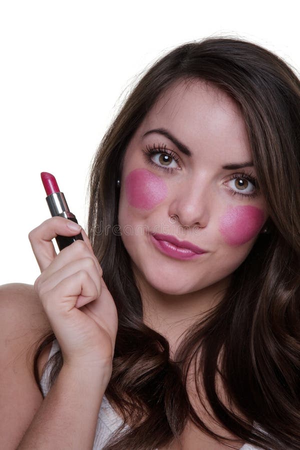 Bad make up day stock photo. Image of attractive, application - 73826112