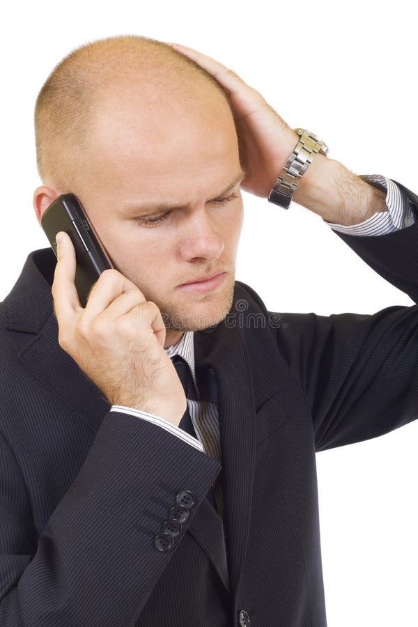 Bad news on the phone stock image. Image of professional - 12112957