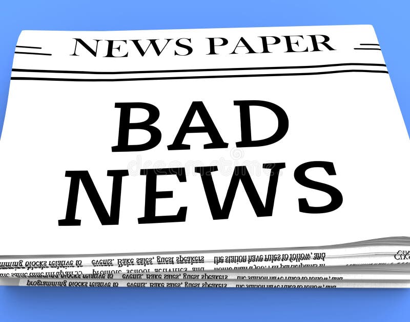 Bad News Shows Terrible Media 3d Rendering vector illustration