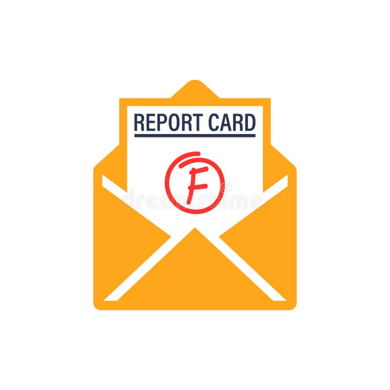 free clipart of bad report card