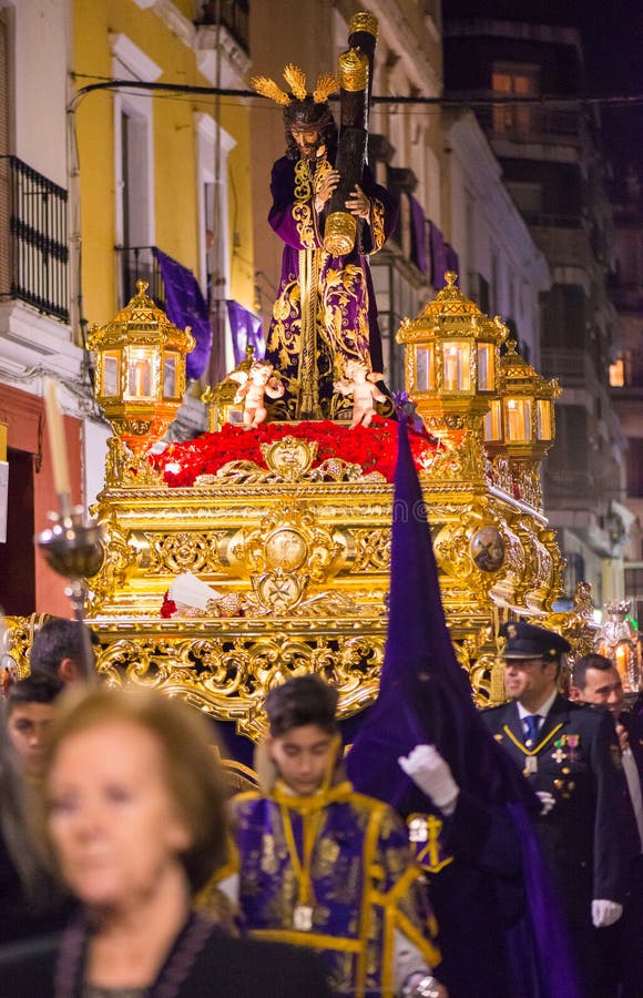 Badajoz Hiszpania, Marzec, - 22, 2016: Wielkanocny tydzień Semana Santa, Naz obrazy stock Badajoz Hiszpania, Marzec, - 22, 2016: Wielkanocny tydzień Semana Santa, Naz obrazy stock