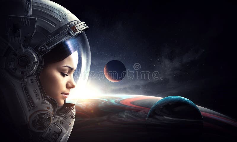 Badanie przestrzeni kosmicznej Multimedia mieszane zdjęcia royalty free