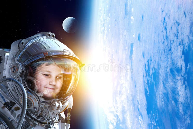 Badanie przestrzeni kosmicznej Multimedia mieszane zdjęcie stock