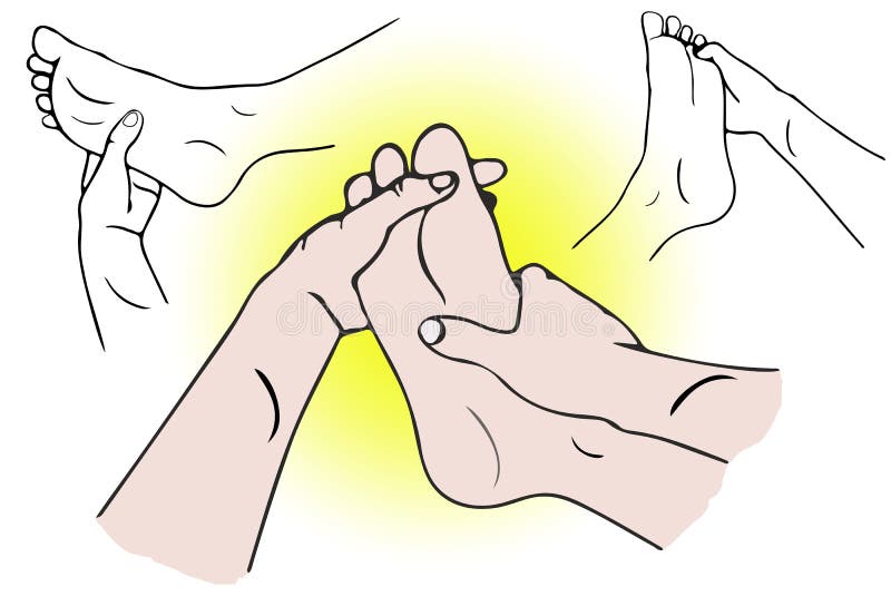 Badekurortfußmassage stock abbildung Badekurortfußmassage stock abbildung
