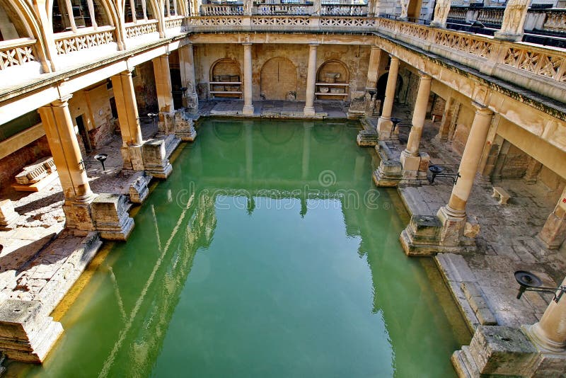 badet badar roman england fotografering för bildbyråer badet badar roman england fotografering för bildbyråer
