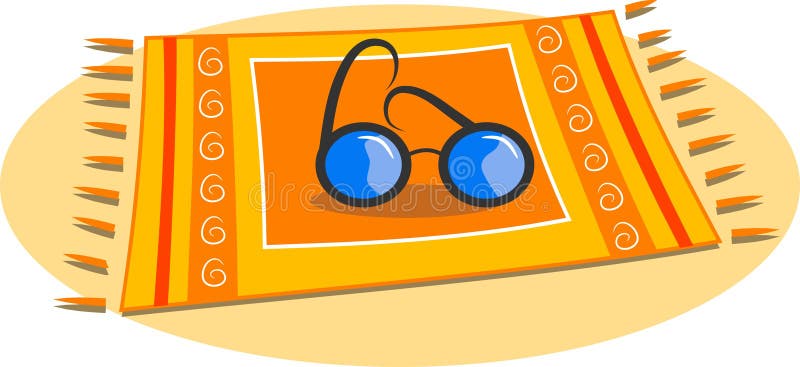 Download Badetuch vektor abbildung. Illustration von feiertage, saisonal - 48712