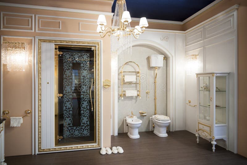 Badezimmer stockbild. Bild von spiegel, aufwendig, reinheit - 48005115