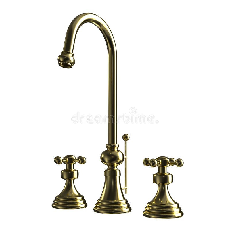 Badezimmer- oder Küchenwasserhahn stock abbildung