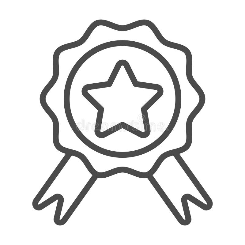 Badge Avec Des Rubans Icône, Le Ruban De Récompense, Icône De
