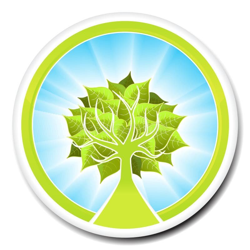 Badge ekologicznego projekta drzewa