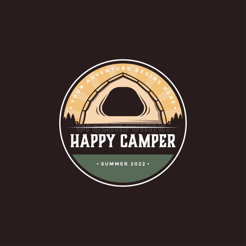 Badge Emblem Outdoor Adventure Camping Logo Vector Illustrations Template Stock Vector