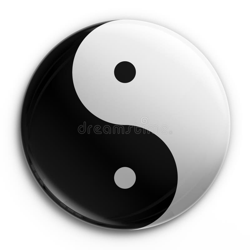 Cute Abstract Yin Yang Sign Two Stock Vector (Royalty Free