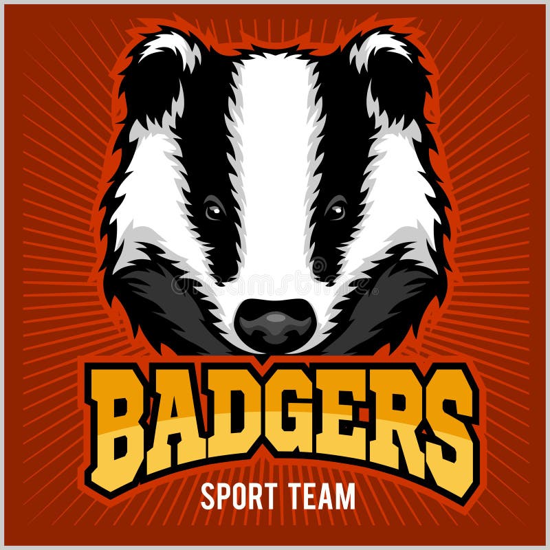 Badger School Mascot Sports Team Cute Mammal Ferret Zoo Wildlife Animal Animal Design Element Logo SVG PNG Clipart Vector Cricut Cut Cutting