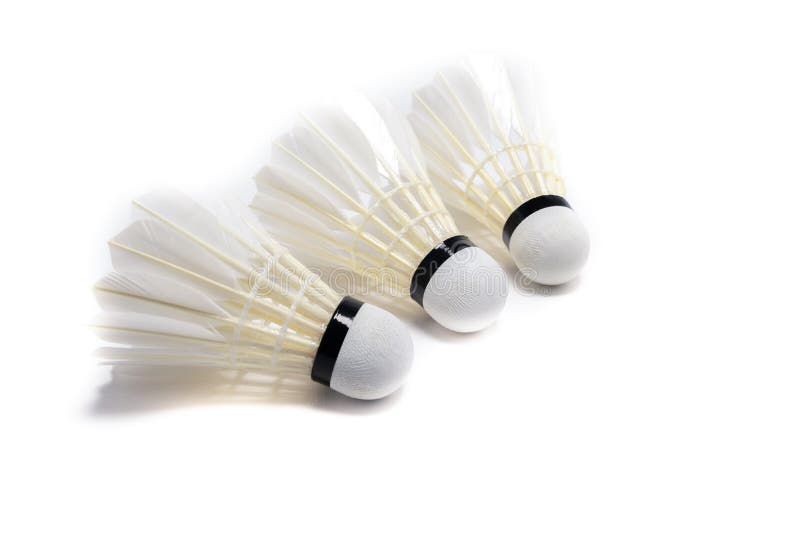 Badminton Ball On White Background Stock Photo Image of athlete