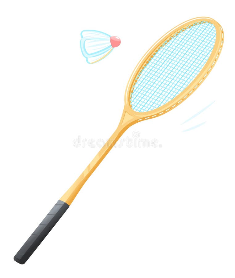 Badminton Racket with Shuttlecock Stock Vector - Illustration of angle, bounce: 187985737 Badminton Racket with Shuttlecock Stock Vector - Illustration of angle, bounce: 187985737