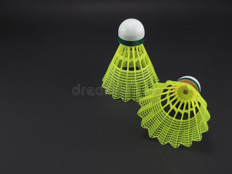 Badminton Yellow Plastic stock image. Image of ball 124397943