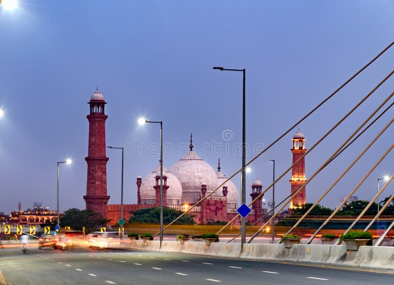 Badshahi-Moschee Lahore Pakistan stockbilder Badshahi-Moschee Lahore Pakistan stockbilder