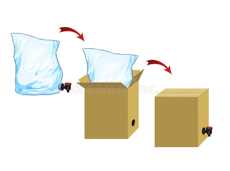 Bag In A Box Stock Illustration. Illustration Of Liquid - 148820052