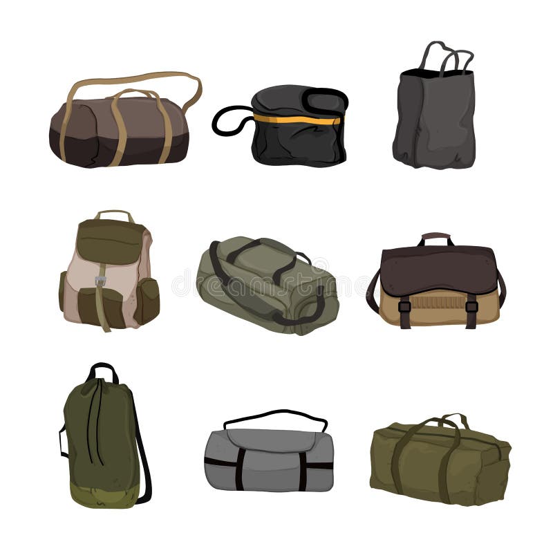 Adventure hiking backpack game pixel art Vector Image