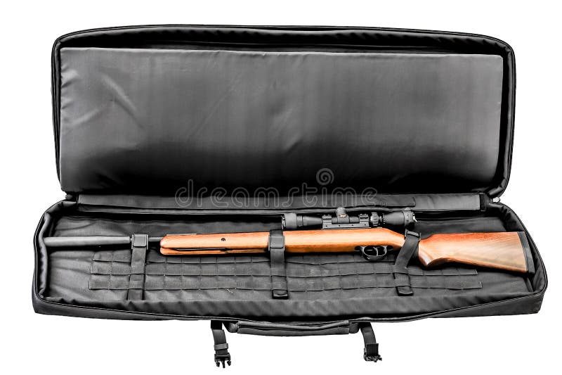 Bag for Concealed Carry of Submachine Gun. Isolated Stock Image Image