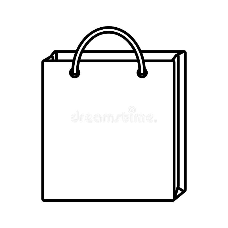 Bag Gift Shopping Design Outline Stock Vector Illustration of outline