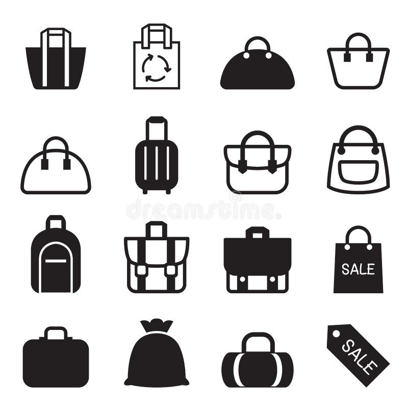 Bag icon stock illustration. Illustration of logo, accessories 72474272