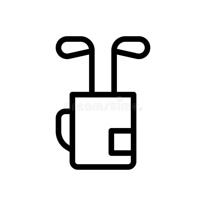 Bag vector thin line icon royalty free illustration